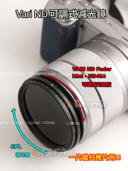Vari ND Fader 58mm可調式減光鏡ND2D-ND400減光片可變