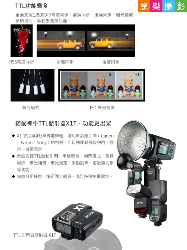 799免運| GODOX 神牛迅麗TT350 F 口袋燈TTL 高速同步主控燈for Fuji