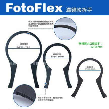 FotoFlex 濾鏡快拆手 扳手 濾鏡夾 拆鏡工具 拆鏡神器! 支援37mm到95mm口徑 2入：圖片 2