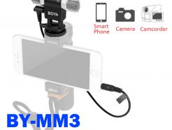 BOYA BY-MM3 手機/相機通用 迷你立體聲麥克風 直播錄音錄影 附:毛套防風罩收納盒