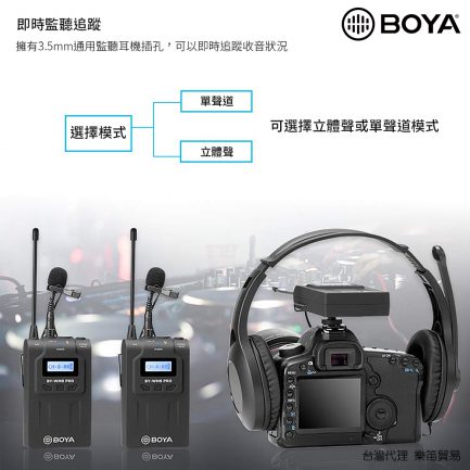 【聖誕限定6000$(2組)】[送手機轉接線]BOYA BY-WM8 PRO K2 升級款無線麥克風組 手機/相機 無線領夾麥 UHF遠程收音100米 (二對一)：圖片 4