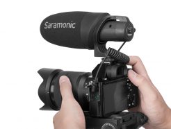 Saramonic CamMic 輕量化相機指向麥克風適用於數碼單反相機，無反光鏡和攝像機或智能手機和平板電腦