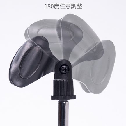 Rodeane樂笛 桌上型全金屬折疊三角麥克風架DS-7 17cm高 附麥夾 手持麥可用 實況 直播 室內錄影 拍片：圖片 3