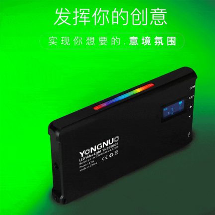 YN-365-RGB 內建大容量鋰電池 機頂LED持續燈/口袋燈 可調色溫+RGB色燈 持續燈 補光燈 直播【雙12特賣】