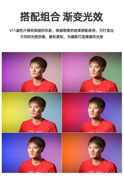 V1-11C 圓燈頭閃光燈 AD200 圓燈頭 色片組 15色套裝 色彩效果組 需搭配AK-R1磁吸框 V1適用 背景光 濾色片：圖片 2
