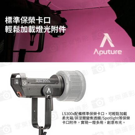 Aputure 愛圖仕光風暴LS 300X 雙色溫LED燈《300W雙色溫》無線遙控/DMX 保榮卡口 棚燈 攝影燈 補光燈：圖片 6