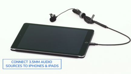 Saramonic SR-C2000 3.5mm(TRS) 轉 Lightning音源轉接線 APPLE iOS設備【線長27.5cm】