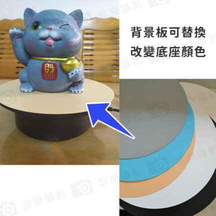 旋轉拍攝台專用5色背景板(黑色+白色+灰色+黃色+藍色)：圖片 2