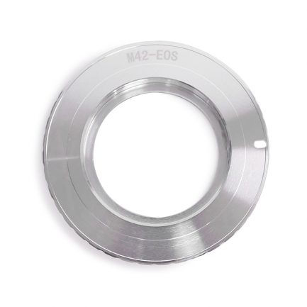 【M42-EOS轉接環 含10代晶片】銀色 無限遠合焦 手動對焦 M42鏡頭轉EOS相機 1200D 1100D 1000D 760D 750D 650D：圖片 2
