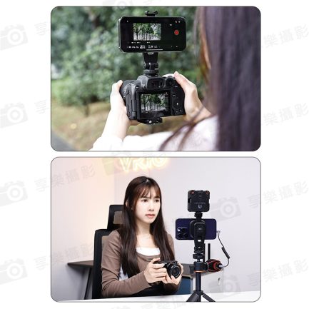 【VRIG MG-03磁吸快拆手機支架】MagSafe 冷靴口 1/4螺口 橫拍 豎拍 適用IPhone 安卓 麥克風 補光燈 Vlog 直播 錄影：圖片 12