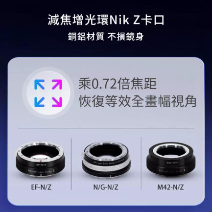 (客訂商品)中一光學 Lens Turbo II 2代減焦環 【N/G-N/Z】 Nik F AI G to Nik Z ZFC Z50：圖片 3