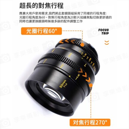 (客訂商品)中一光學 電影鏡頭系列 三鏡組 S35 20mm 35mm 50mm T1.0 APS-C For Sony 索尼 E-mount FX 富士 EOS R RF大光圈/手動鏡頭：圖片 7