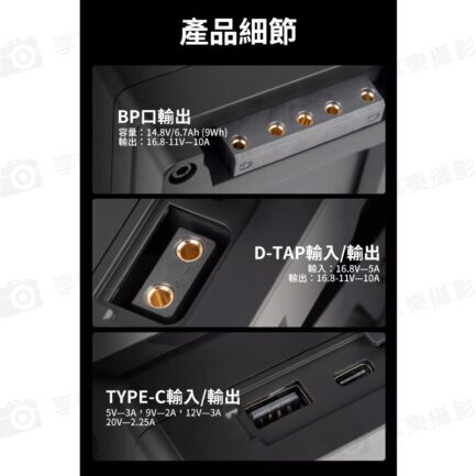 【雷利得 SJ-BP99 V掛電池】6700mAh 14.8V 99Wh V口電池 攝影燈電池 補光燈 攝像機 行動電源 V-Lock Battery：圖片 12