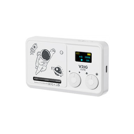 【VRIG FD98 雙色溫口袋LED柔光燈】6W 2000mAh 口袋燈 補光燈 攝影燈 美光燈 冷靴口 1/4螺口 Type-C Vlog 直播 自拍 攝影 拍照 Dual-Color Temperature Pocket LED Soft Light：圖片 2