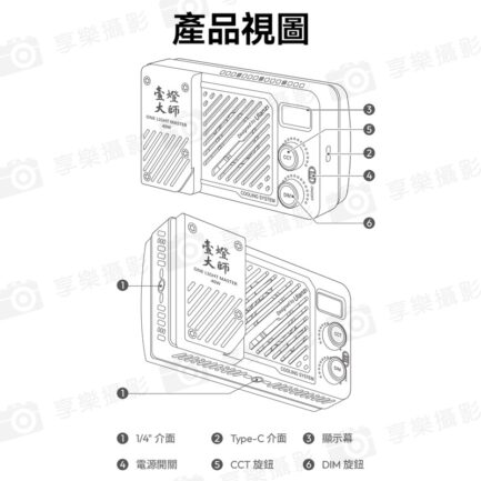 (預購中)【Ulanzi P40 Bi40W 一燈大師 手持補光燈 雙色溫版】雙1/4螺孔 橫豎拍 Type-C 支持PD快充 持續燈 柔光燈 影室燈 常亮燈 攝影燈 背景燈 Vlog 直播 攝影 抖音 外拍 L130 pocket LED light：圖片 13