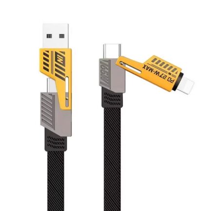 【機甲4合1手機65W PD 閃快充線 2M】充電線+傳輸線 安卓/蘋果/TYPE-C/Lightning 皆通用：圖片 2
