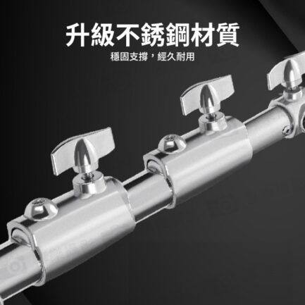 【Fotoflex FX-J280TS 鐵雙雲台燈架】97-280cm 不鏽鋼 承重型 伸縮三腳架 攝影燈架 彈簧緩衝 直播 外拍 棚拍 攝影 Light Stand：圖片 5