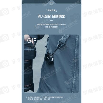 【Ulanzi FALCAM F38 肩帶快拆套件 V2】相容Arca方形快拆板 3142 肩帶快拆板組 快拆套組 ARCA系統 快裝系統 雲台 相機 攝影 Quick Release Shoulder Strap Base/Kit V2：圖片 5