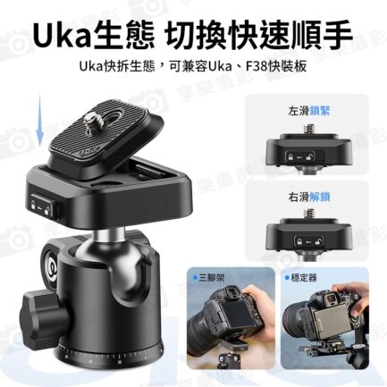 【Ulanzi TT53 驢友-Uka快裝三腳架】43-180cm 可拆中軸 1/4 阿萊定位孔 反折腳架 相機挑桿 自拍桿 萬象雲台 Vlog 直播 攝影 Traveler-Uka Tripod T093GBB1：圖片 4