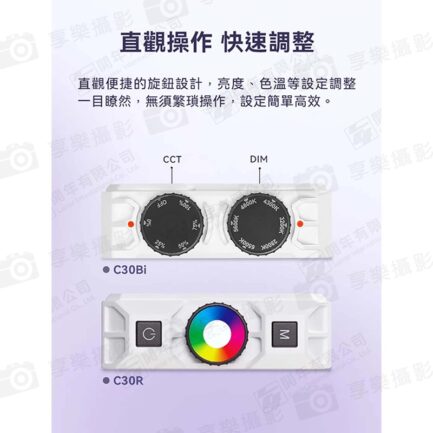 (預購中)【Godox神牛 Litemons C30R RGB LED攝影平板燈 】30W 3350mAh 口袋燈 補光燈 攝影燈 美光燈 Type-C 1/4螺孔 Vlog 直播 自拍 攝影 拍照 Photography Light：圖片 11