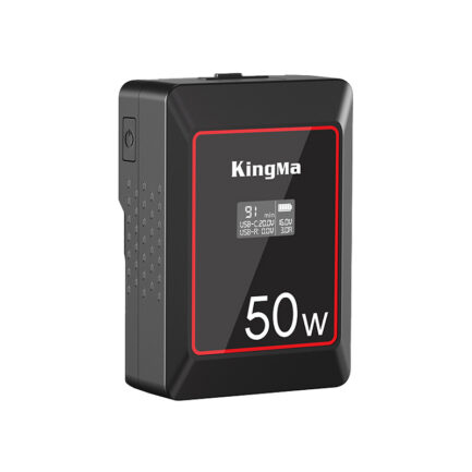 【KingMa KM-VK50 V掛電池】3500mAh 14.8V 50Wh OLED螢幕 支援BP口 D-TAP Type-C充放 V口電池 攝影燈電池 補光燈 攝像機 V-lock battery：圖片 2