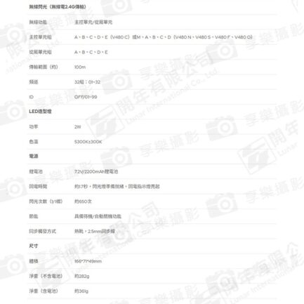 【Godox神牛 Ving TTL V480C 機頂閃光燈】適用Canon 機頂閃 閃燈 2.4G無線X系統 外拍 打光 補光燈 攝影 ※開年公司貨 Camera Flash：圖片 16