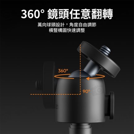 (預購中)【Ulanzi MT88 膠囊-mini快掛腳架】快掛三腳架 背包夾支架 第一人稱 手持延長桿 1/4螺絲 萬向球頭 魔術貼 適用運動相機 大疆Action Gopro 手機夾 Vlog ClipMate Tripod T136：圖片 7