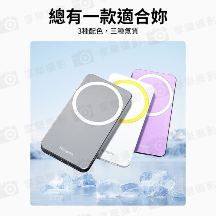 2025新款【Kingma PH02 Ultra 磁吸手機後置鏡頭自拍神器】*送引磁片 白/灰/紫 適用蘋果 1150mAh Magsafe 4吋螢幕 手機自拍螢幕 手機監視取景器 變焦助拍 Vlog 直播：圖片 12