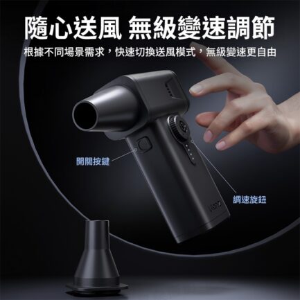 (預購中)【Ulanzi AD02 STORM颶風暴力風扇V2】電動氣吹 打氣機 帶照明燈 除塵 清潔氣吹 吹塵機 氣墊充氣 單眼 微單 相機鏡頭 鍵盤 筆電 STORM Electric Air Duster II Powerful Blower：圖片 6