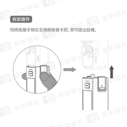 (預購中)【Ulanzi PK-12 適用Pocket3小短腿續航手把】4800mAh 續航手柄 隨身行充 運動相機 運動攝影機 雲台配件 Battery Handle：圖片 11
