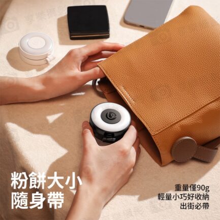 (預購中)【Ulanzi LM23 MagSafe磁吸補光燈 2代】黑/白 *送引磁片 雙色溫 400mAh 帶補妝鏡 可邊用邊充 柔光燈 打光燈 美顏燈 蘋果 安卓 Vlog 直播 自拍 攝影 Magnetic fill light：圖片 8