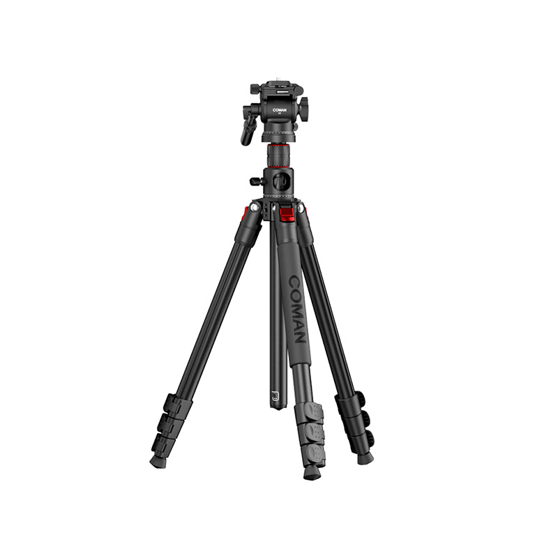 【COMAN科漫 KX3939MINI-V1 三腳架】58.5-181cm 承重5kg 油壓雲台 可拆獨腳架 單腳架 中軸橫置 倒置 鋁合金 俯拍 Vlog 直播 外拍 攝影 錄影 開箱:圖片 2