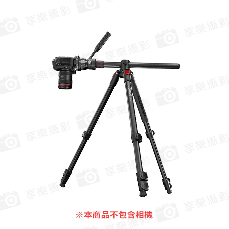 【COMAN科漫 KX3939MINI-V1 三腳架】58.5-181cm 承重5kg 油壓雲台 可拆獨腳架 單腳架 中軸橫置 倒置 鋁合金 俯拍 Vlog 直播 外拍 攝影 錄影 開箱:圖片 4