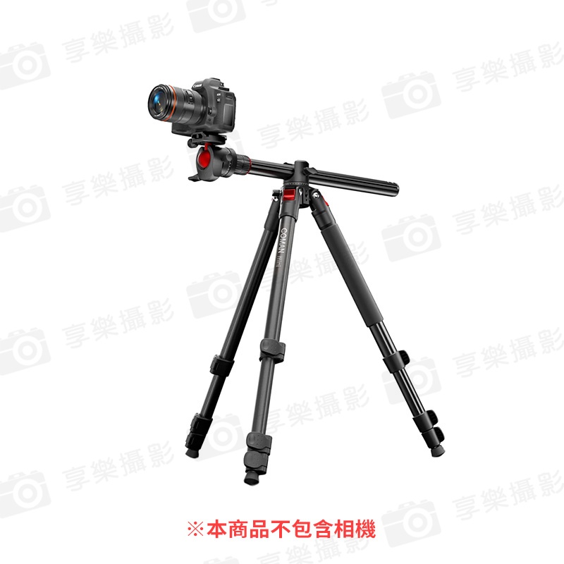 【COMAN科漫 KX3939MINI-A32 三腳架】58.5-181cm 承重5kg 球頭雲台 可拆獨腳架 單腳架 中軸橫置 倒置 鋁合金 俯拍 Vlog 直播 外拍 攝影 錄影 開箱:圖片 4