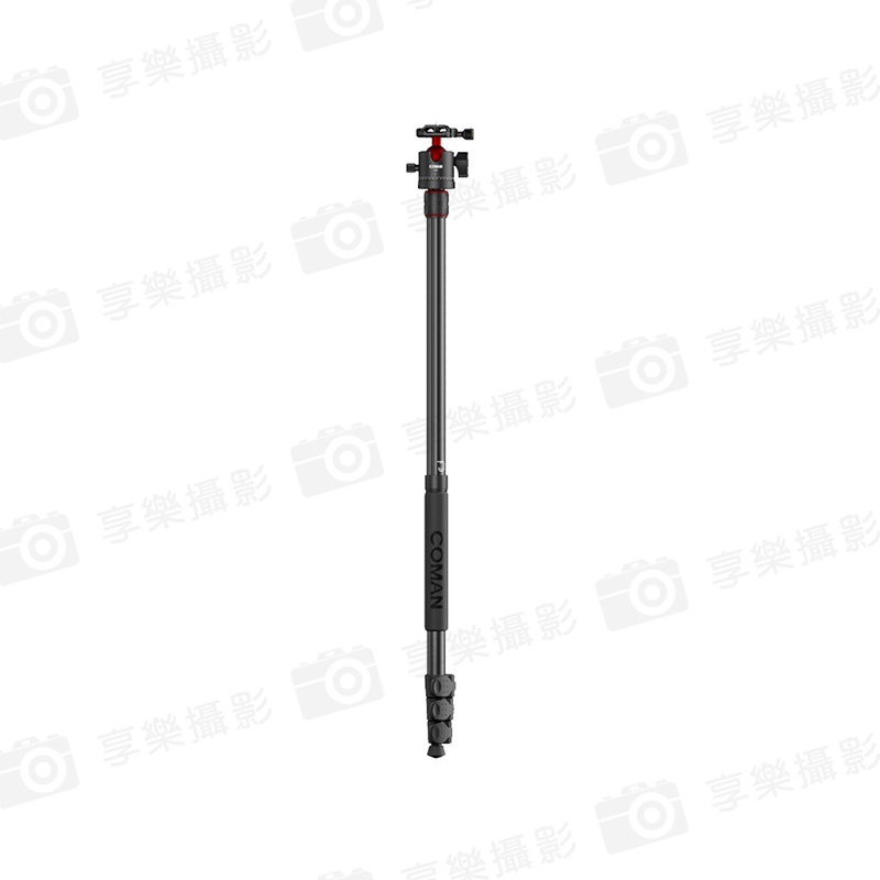 【COMAN科漫 KX3939MINI-A32 三腳架】58.5-181cm 承重5kg 球頭雲台 可拆獨腳架 單腳架 中軸橫置 倒置 鋁合金 俯拍 Vlog 直播 外拍 攝影 錄影 開箱:圖片 5