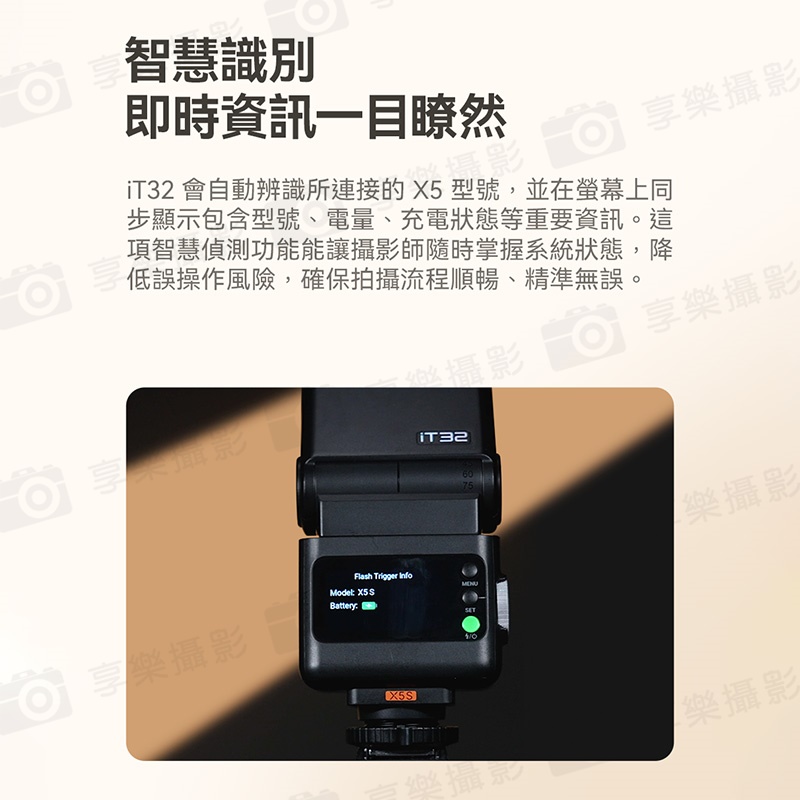 (預購中)【Godox神牛 iT32 iFlash TTL機頂閃光燈】可搭配X5引閃器使用 2.4G無線X系統 機頂閃 閃燈 外拍 攝影 ※開年公司貨:圖片 6