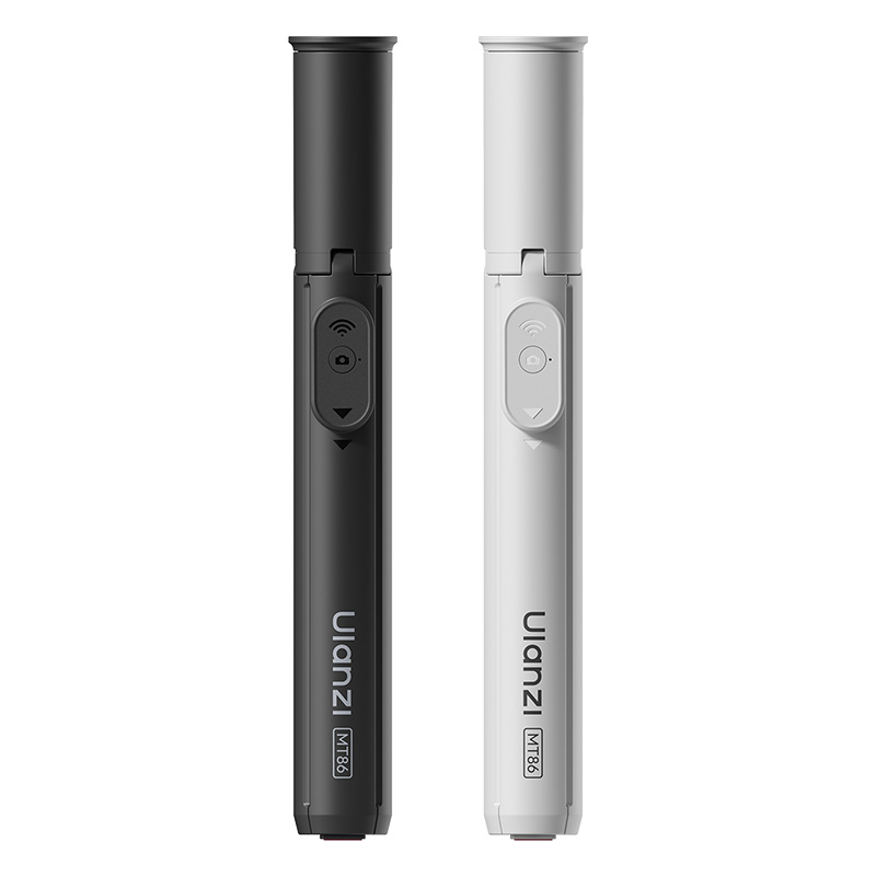 【Ulanzi MT-86 一鍵開自拍棒/落地自動開!丟丟桿手機夾款】33-153cm 黑/白 MT86 承重1kg 無線遙控 落地自動打開腳架 自拍桿 橫豎拍 俯仰拍 Vlog 直播 旅遊 丟丟棒:圖片 2