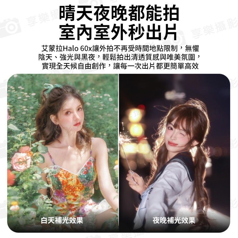 【愛圖仕Amaran HALO 60X 雙色溫 便攜手持補光燈】COB燈珠 63W 保榮卡口 持續燈 攝影燈 聚光燈 直播燈 外拍燈 棚燈 APP遙控:圖片 7